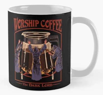 Zdjęcie oferty: Kubek na kawę worship coffee the dark lord