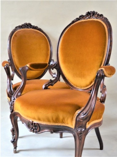 Zdjęcie oferty:  fotele Ludwik Filip palisander XIXw po renowacji