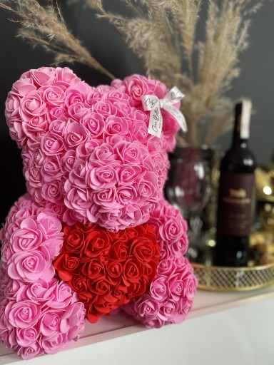 Zdjęcie oferty: ORYGINALNY miś z róż prezent na walentynki 40cm