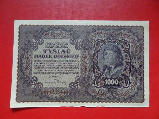 Zdjęcie oferty: 1000 Marek polskich seria III F rok 1919 XF