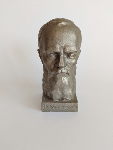 Zdjęcie oferty: Popiersie Fiodora Dostojewskiego – ZSRR, sielumin, 1978, 16 cm
