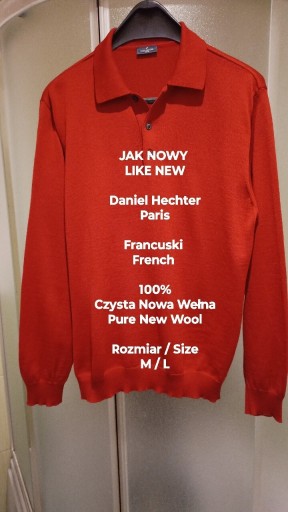 Zdjęcie oferty: DANIEL HECHTER  Elegancki sweter, 100% Wełna, M/L