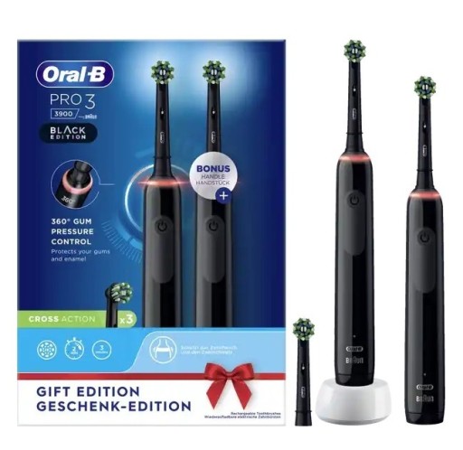 Zdjęcie oferty: Oral-B PRO 3 3900 BLACK EDITION 2 szt.