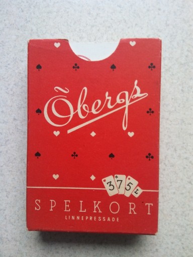 Zdjęcie oferty: OBERG No.375L stare szwedzkie karty do gry