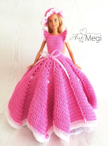 Zdjęcie oferty: Suknia dla lalki Barbie Rękodzieło na szydełku D05