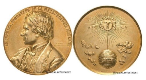 Zdjęcie oferty: Francja medal  Urbain Jean Joseph Le Verrier 1884r