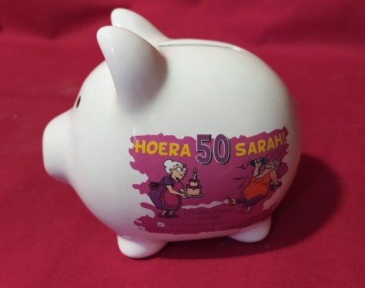 Zdjęcie oferty: skarbonka świnka na 50-te urodziny
