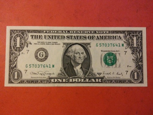 Zdjęcie oferty: USA 1 DOLAR SERIA 1988A BANK OF CHICAGO G7 UNC
