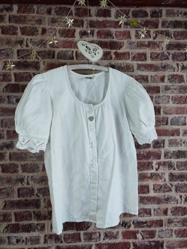 Zdjęcie oferty: Bluzka biała tyrolska koszula ludowa bawarska 