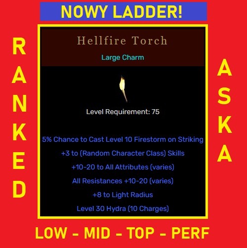 Zdjęcie oferty: Torch Aska PochodniaAssasinka D2R Diablo 2 LADDER 