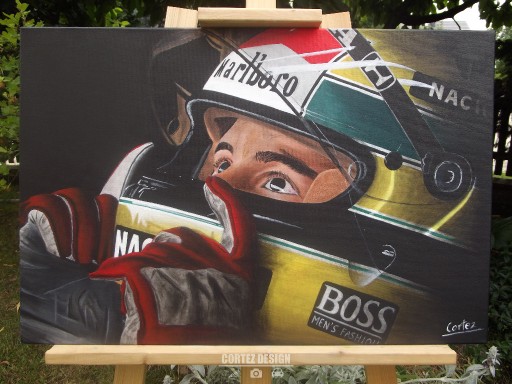 Zdjęcie oferty: Obraz Ayrton Senna Formuła 1 40x60cm akryl