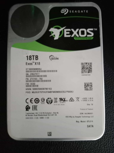 Zdjęcie oferty: Dysk Seagate 18TB Exos X18 - Enterprise