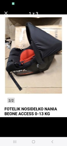 Zdjęcie oferty: Fotelik Nania Beone 0-13 kg ADAC access red