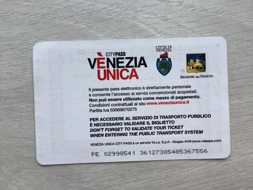 Zdjęcie oferty: Bilet miejski Venezia Unica City Pass 2018