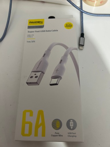 Zdjęcie oferty: Kabel USB-C 6A!!! Super ładowanie Pavareal