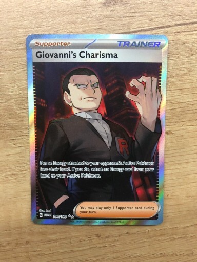 Zdjęcie oferty: Karta pokemon Giovanni Charisma 197/165 mew 151