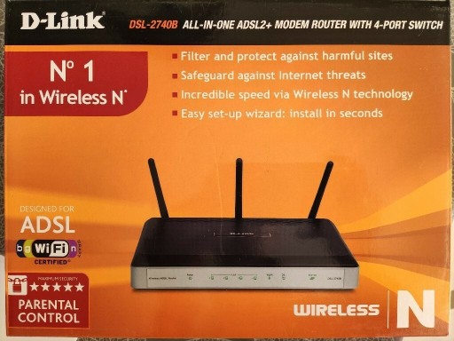Zdjęcie oferty: Router D-Link DSL-2740B Wireless N ADSL2 WiFi