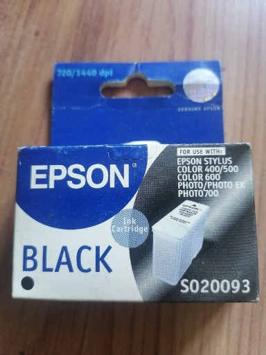 Zdjęcie oferty: Epson stylus 400 500 600  black S020093 oryginał 