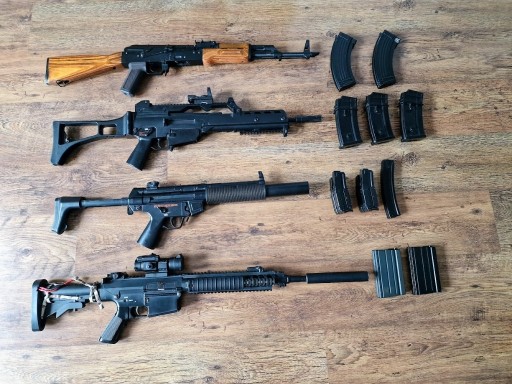 Zdjęcie oferty: ASG PJ SR25, HK G36, JG MP5, CYMA AK47 + dodatki