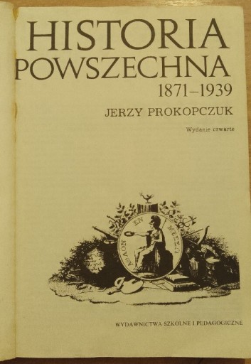 Zdjęcie oferty: Historia powszechna 1871-1939, J. Prokopczuk