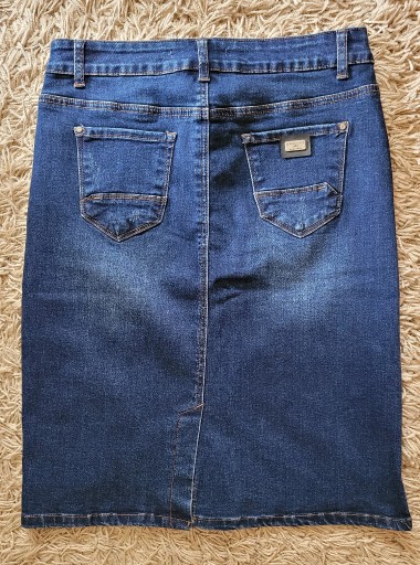 Zdjęcie oferty: Spódnica jeans r. 30 do kolana L 40 granat