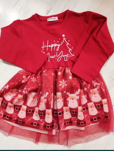 Zdjęcie oferty: Czerwona sukienka świąteczna r.98/104, 80-116