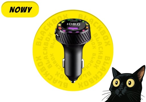 Zdjęcie oferty: [NOWY] Transmiter FM Car USB Charger RGB Colorful Light [Czarny]