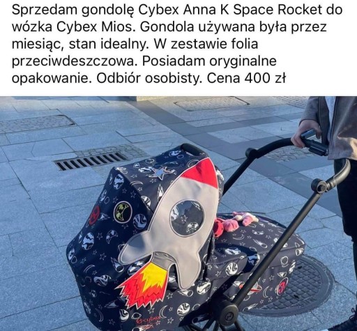 Zdjęcie oferty: Gondola Cybex Anna K Space Rocket Mios
