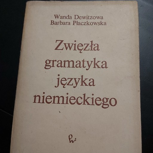 Zdjęcie oferty: Zwięzła gramatyka j. niemieckiego - Dewitzowa 1986