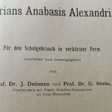 Zdjęcie oferty: Arrians anabasis Alexandri 1911