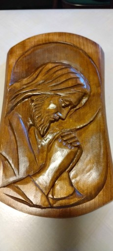 Zdjęcie oferty: płaskorzeżba  w drewnie Jezus Modlący