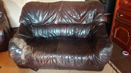 Zdjęcie oferty: Sofa skórzana  ciemny brąz 