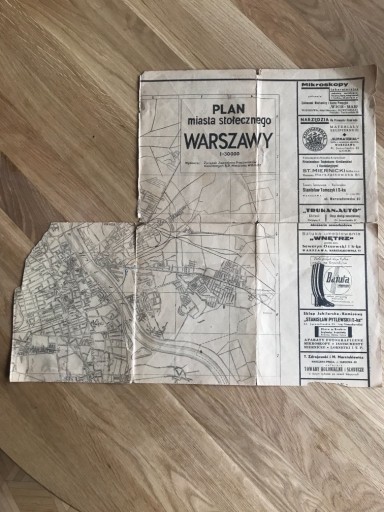 Zdjęcie oferty: Plan Warszawy lata 40’