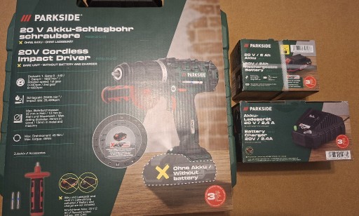 Zdjęcie oferty: Nowa z paragonem wiertarkowkrętarka udarowa PARKSIDE 20 V, PSBSA 20-Li C3 