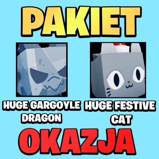 Zdjęcie oferty: Huge Gargoyle + Huge Festive Cat Pet simulator x