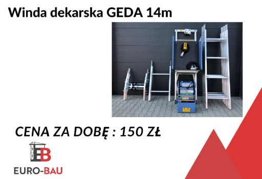 Zdjęcie oferty: Wynajem windy budowlanej GEDA 14m