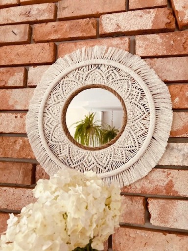 Zdjęcie oferty: lustro makrama mandala okrągłe boho juta 50 cm