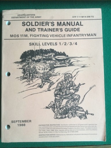 Zdjęcie oferty: US ARMY INSTRUKCJA SOLDIERS MANUAL 1988