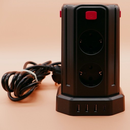 Zdjęcie oferty: Pionowa listwa zasilająca 8 gniazd 4 usb