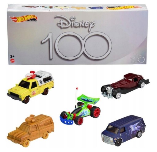 Zdjęcie oferty: Hot Wheels Premium Disney 100 5-pack 5-pak