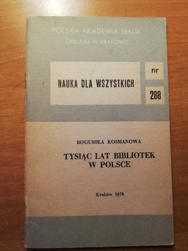 Zdjęcie oferty: Kosmanowa, Tysiąc lat bibliotek w Polsce