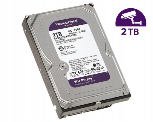 Zdjęcie oferty: Dysk HDD 2 TB WD Purple WD20PURZ – prawie nowy, przepracowane 75h