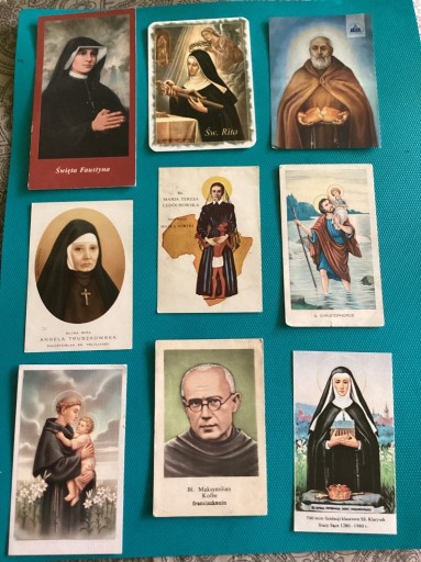 Zdjęcie oferty: D - OBRAZKI ŚWIĘTE -  „ ŚWIĘCI KOŚCIOŁA KATOLICKIEGO „ - 23 szt.