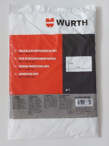 Zdjęcie oferty: WÜRTH FOLIA MALARSKA OCHRONNA 4 m/ 5 m