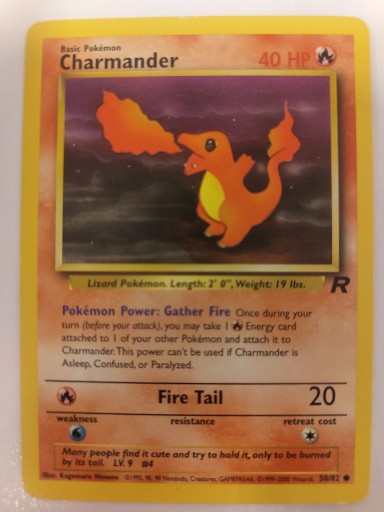 Zdjęcie oferty: Pokemon Karta TCG charmander 50/82 Team Rocket