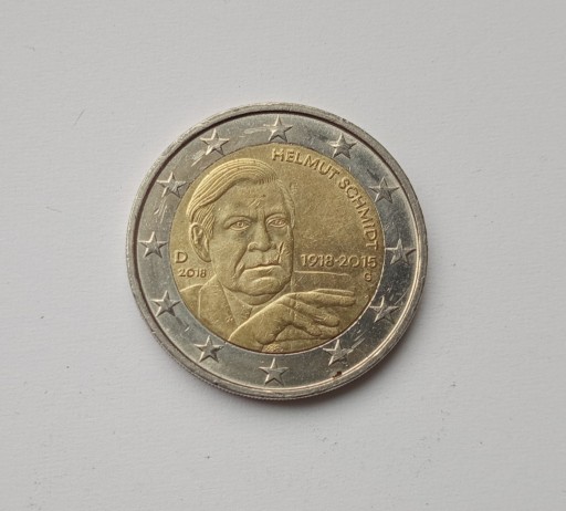 Zdjęcie oferty: 2 euro 2018 D Niemcy - Helmut Schmidt