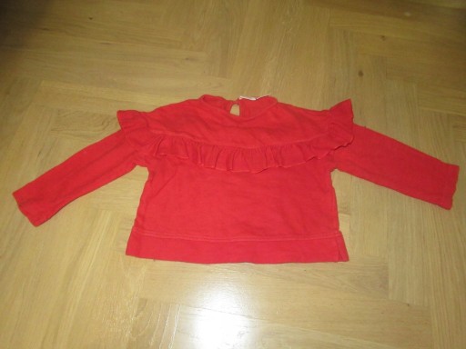 Zdjęcie oferty: ZARA sweterek czerwony hiszpanka falbana 86 92