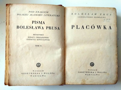 Zdjęcie oferty: Bolesław Prus - Placówka 1935