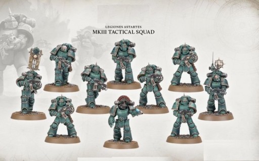 Zdjęcie oferty: Warhammer Horus Heresy MKIII Tactical Squad - wypraski (10 figurek)