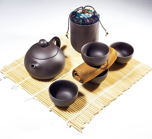 Zdjęcie oferty: Podróżny ceramiczny zestaw do herbaty w etui